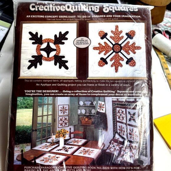 Creative Quilting Squares Kit makes 2 14” blocks Includes Fabric and Batting - Picture 7 of 13